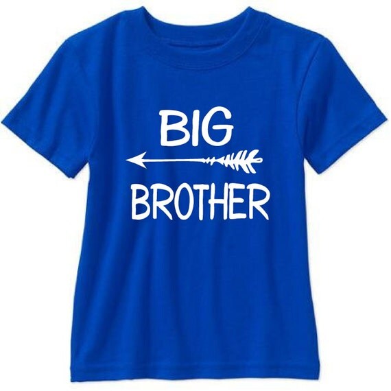 royal blue BIG BROTHER arrow t-shirt top shirt cute for family