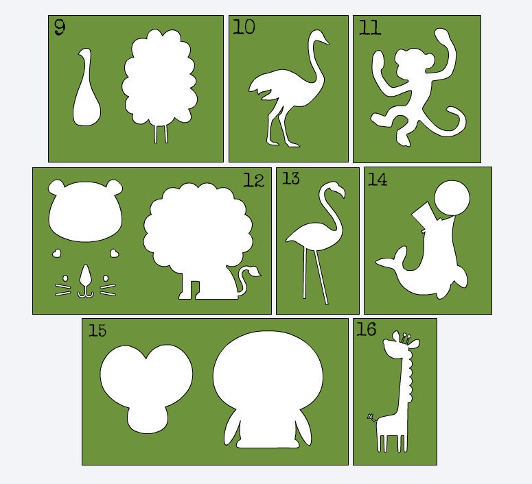 Zoo Animal Stencils for Painting Onesies Onesie Painting Kit