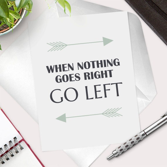 Items similar to Funny Greeting Card When Things Go Wrong "When Nothing