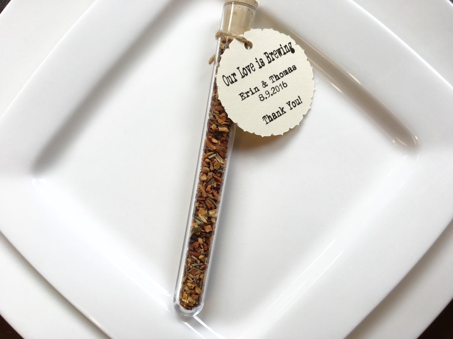 Loose Leaf Tea-Test Tube-Wedding Favor-Bridal Shower-Our Love