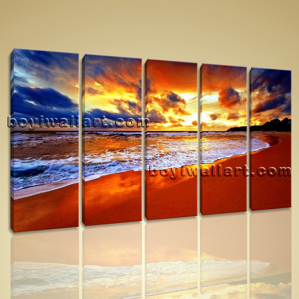 Stretched Canvas Print Contemporary Wall Art by BoYiArtGallery