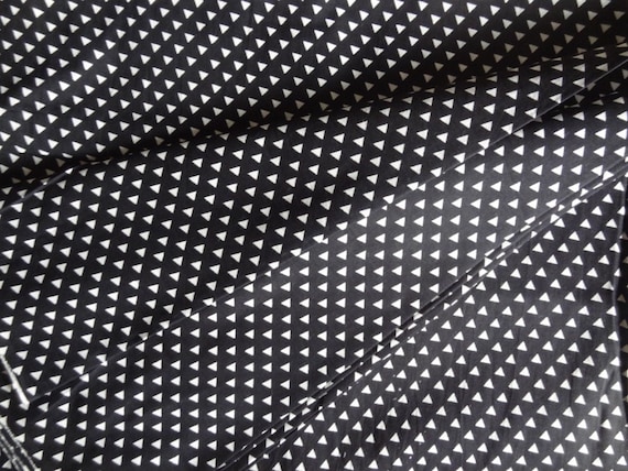 Geometric print Black and white print soft cotton fabric 1