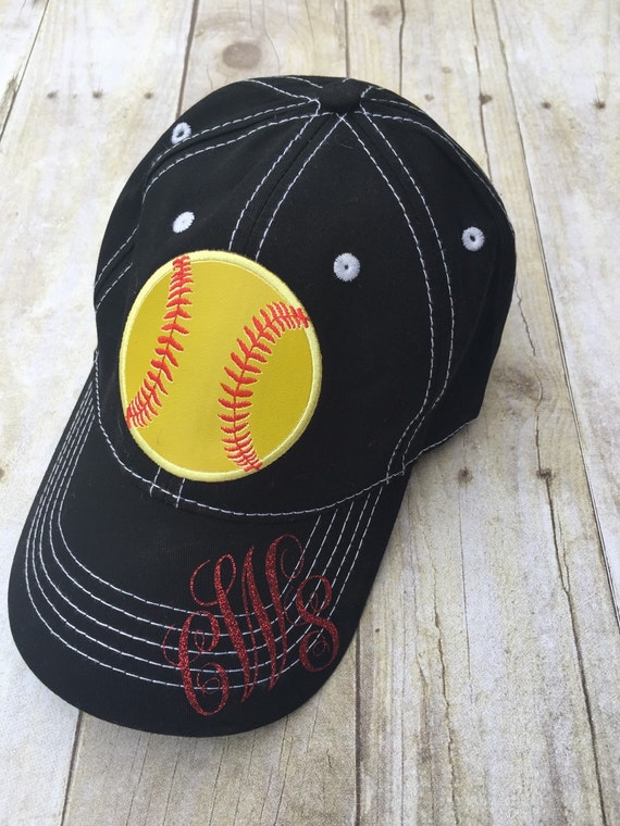 Softball Momma Hat. Personalized Custom Monogram