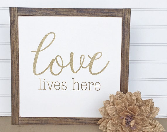 Download Love Lives Here 12 X 12 Love Lives Here Sign Housewarming