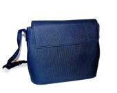 Beautiful Italian vintage dark blue handbag., Sergio Castelli, Italy Beautiful Italian vintage dark blue handbag., Sergio Castelli, Italy