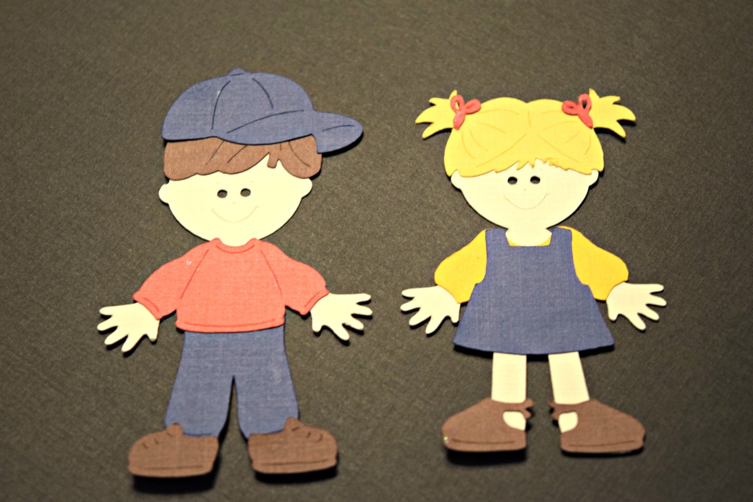 Boy and Girl Die Cuts Paper Dolls Scrapbook Die cuts