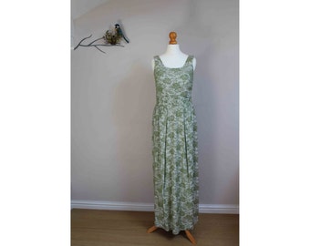 1960s dress vintage dress beaded dress diamante dress metallic dress green dress size 8 10 dress brocade dress full length dress 60s dress