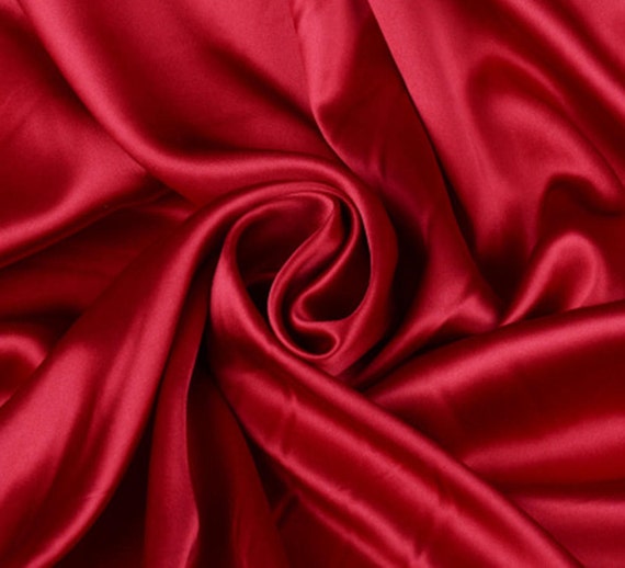 Free shipping 100% mulberry silk fabric color wine red pure