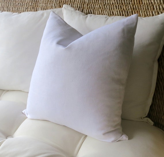 White Linen Pillow Cover Solid Pillow Cover Euro Sham