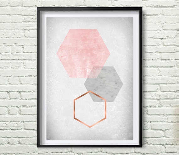 Blush Print Blush Wall Art Blush Poster Copper Print