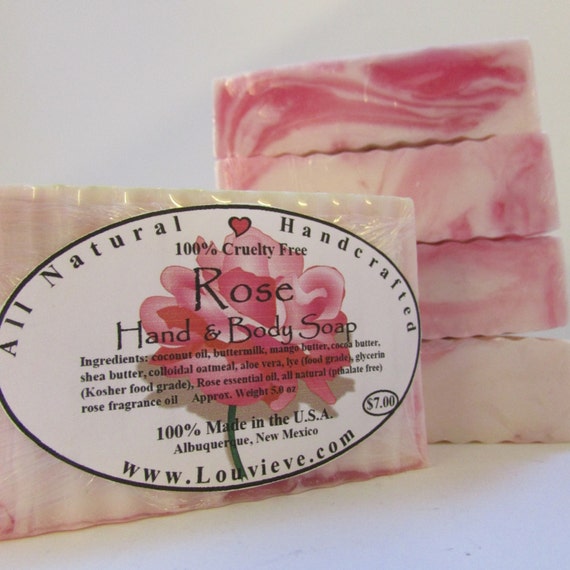 SOAP Rose Handmade Soap Vegan Soap Rose Essential Oil