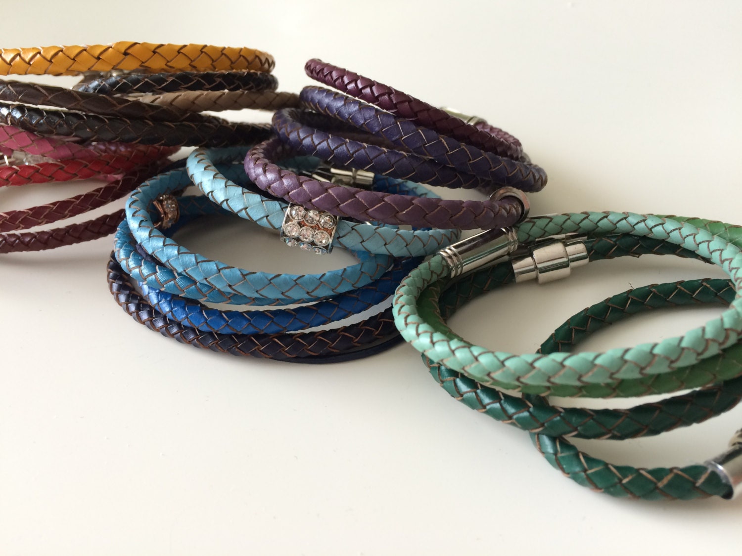 Cancer Awareness Leather Bracelet Breast Cancer Awareness