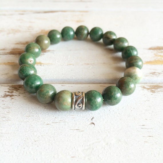 Beautiful Genuine African Jade Bracelet w/ by PeaceOfMindInc