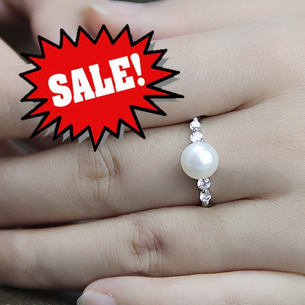 Pearl promise ring for girlsreal pearl ringfreshwater pearl