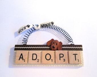 Adopt a Pet Scrabble Tile Ornament