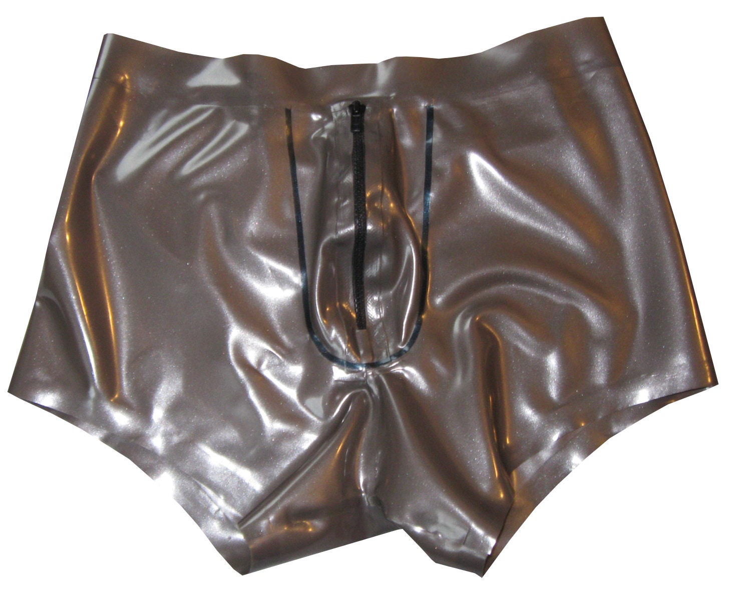 Latexrubbergummi Mens Boxer Shorts Zipper Up Front 7473