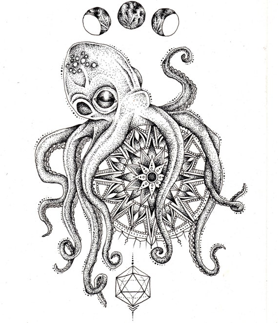 Download Octopus mandala original artwork : tattoo design