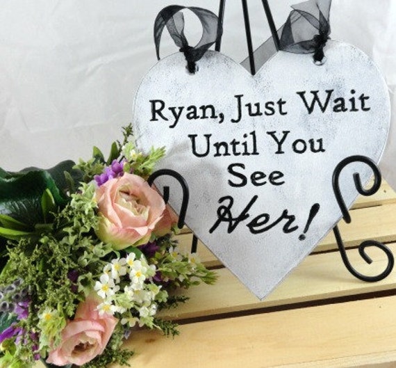 Personalized Wedding Sign Ring Bearer Sign by AllWoodToo on Etsy