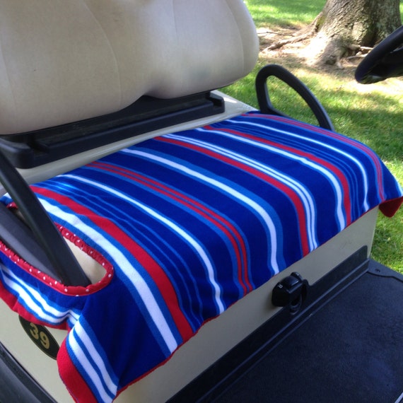 Stripe Brigade Terry Cloth Golf Cart Seat Cover by GolfMeAround