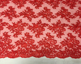 wide embroidered mesh lace 1yard width 7cm 6537