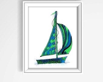Sailboat Wall Art sailboat wall decor | etsy Sailboat Wall Art sailboat wall decor | etsy
