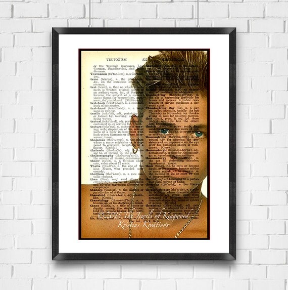 Items similar to Corey Haim Dictionary Page Art OOAK Custom Design