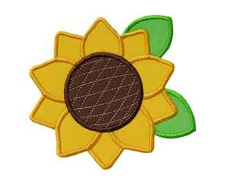 Sunflower Applique Machine Embroidery Digital Design Fall Farm