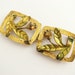 Antique metal buckle for belts, Vintage brass buckle in art nouveau style, unused 1930s supplies!