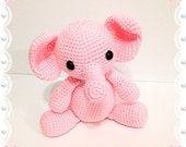 Amigurumi Elephant Crochet Elephant Stuffed Animal Stuffed Toy Elephant Kids Toy Kawaii Elephant Plush Home Decor Baby Shower Holiday Gift