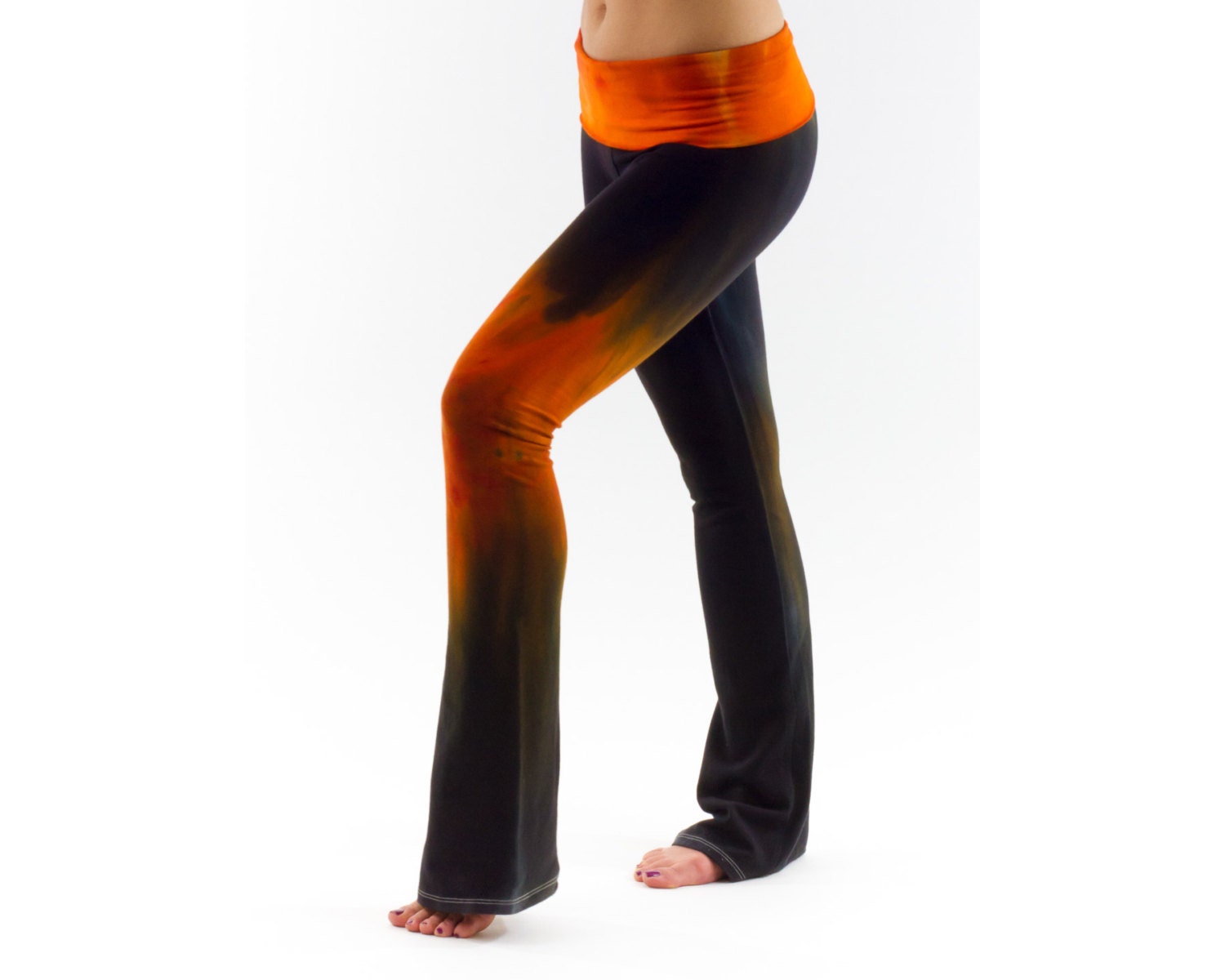 orange yoga pants