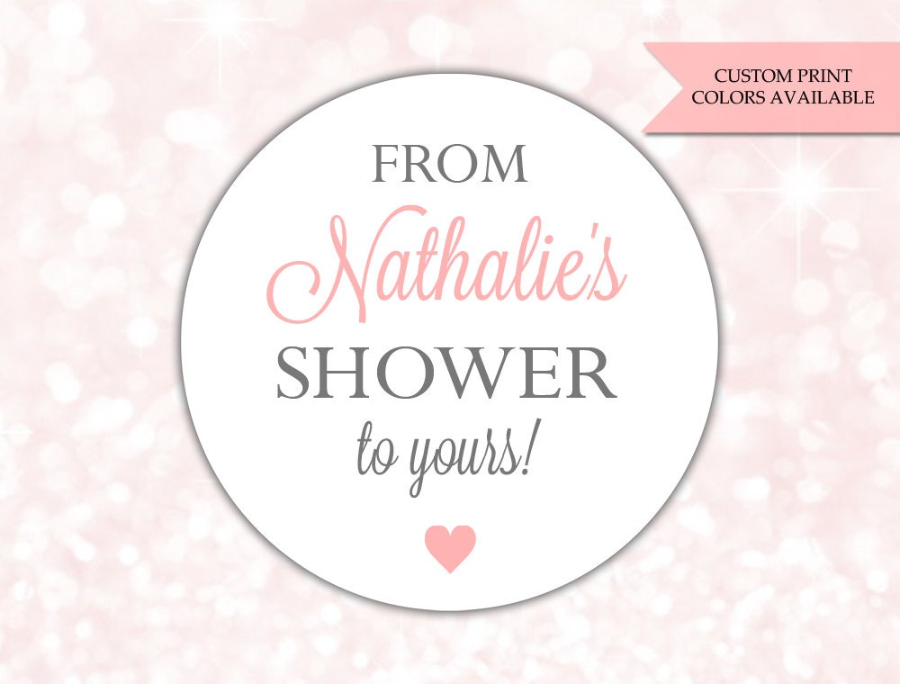 From my shower to yours stickers Soap labels Baby shower From Our Shower To Yours Stickers
