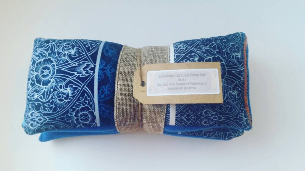 Handmade Aromatherapy Hot/Cold Packs set of 2 Large Neck