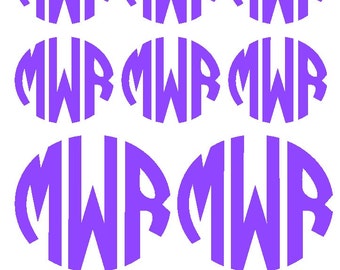 Daycare Labels in Circle or Vine Monogram and Name Variety Pack | Baby Bottle Labels | School Name Labels | Preschool Labels | 025