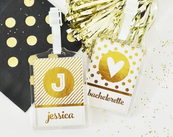 Custom Metallic Foil Luggage Tags (set of 4)