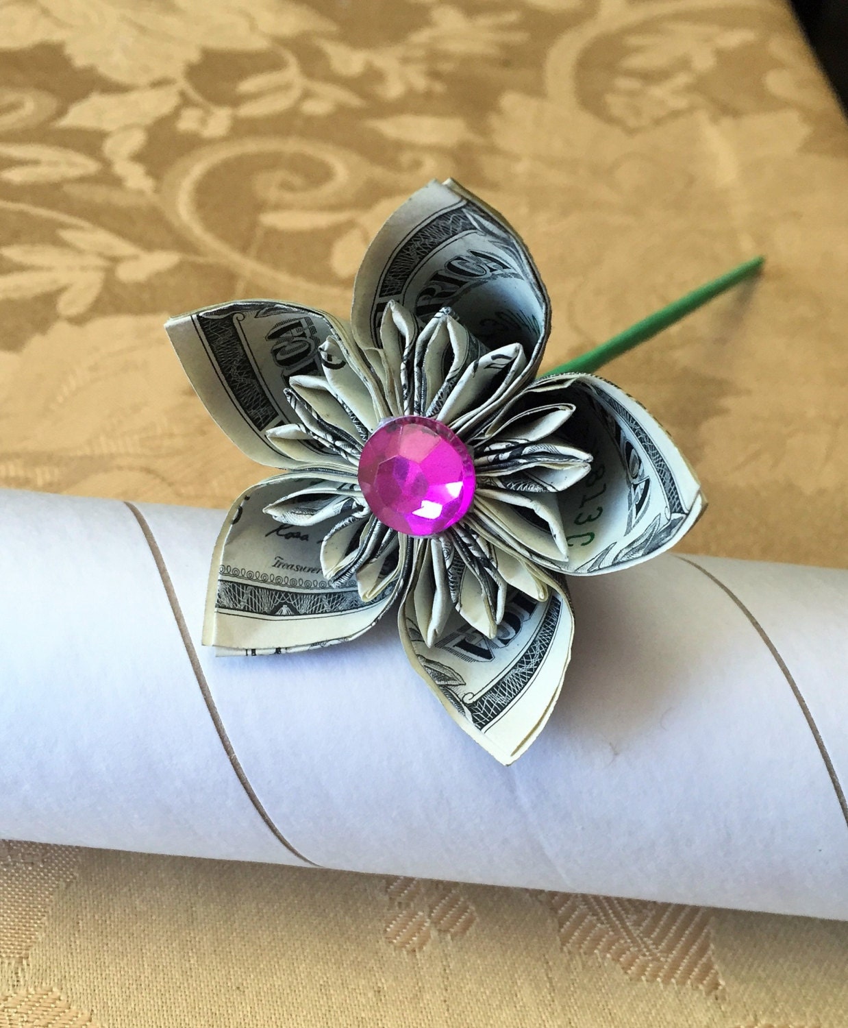 money flower origami kusudama dollar flower cherry