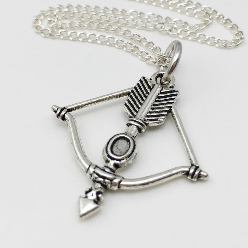 Bow and Arrow Necklace Antique Silver Jewelry NEW