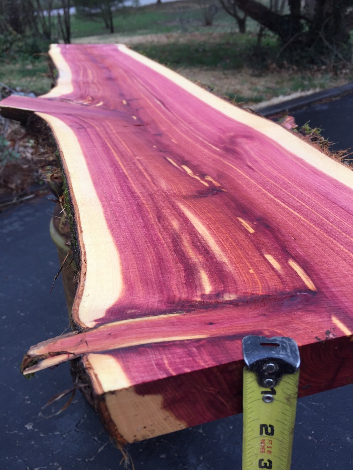 Red Cedar Figured Live Edge Lumber DIY Natural Edge Slab