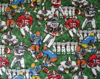 Football Players Cotton Fabric Sold by the Yard