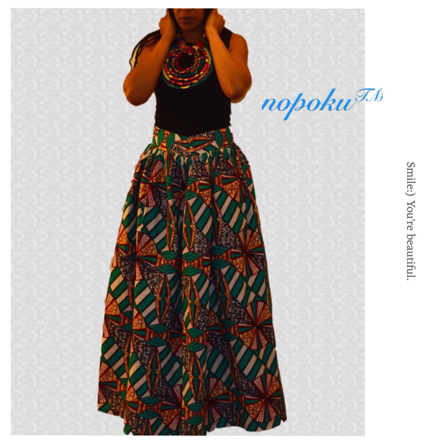 African Print full skirts Kitenge full skirt Maxi skirt