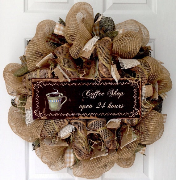 Coffee Shop Open 24 Hours Kitchen Wreath By Whatameshbydiana Coffee Shop Open 24 Hours Kitchen Wreath By Whatameshbydiana