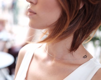 Libra Necklace, Zodiac Jewelry, Zodiac Necklace, Zodiac Sign Necklace, Libra Sterling Silver Necklace, Sideways Necklace,Dainty Necklaces