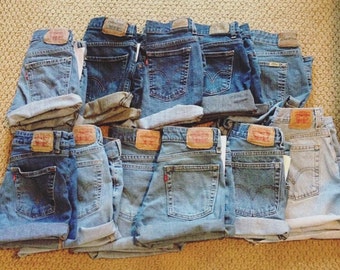 LEVI'S High Waisted Denim Jean Shorts Vintage LOWEST PRICE on Etsy