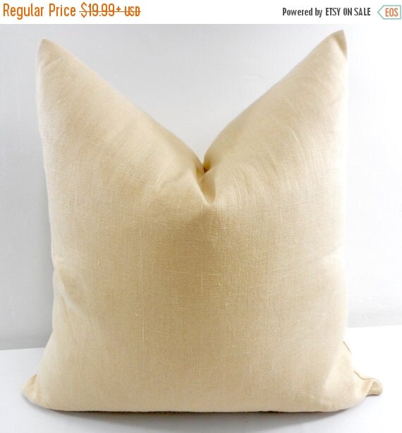Items similar to SALE Beige Wheat Linen Pillow cover. European linen