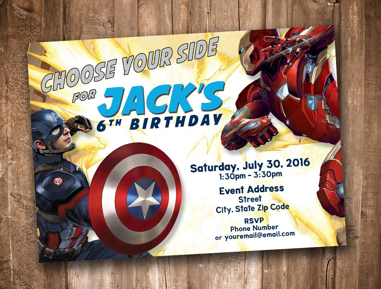 Civil War Party Invitations 9