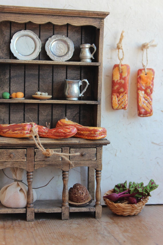 Side of bacon Medieval Tudor 12th scale dollhouse cured