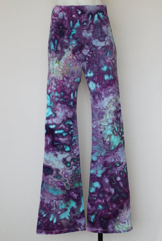 Tie dye Yoga Pants Ice Dyed Size Large by ASPOONFULOFCOLORS