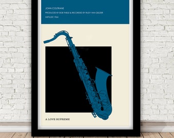 John Coltrane - A Love Supreme - Impulse! 1964 poster