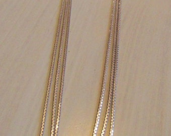 Three Strand Chain Waterfall Necklace