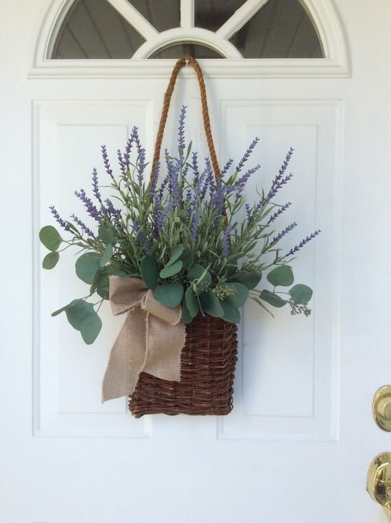 Lavender Basket-Spring Wreath-Summer Wreath-Provençal