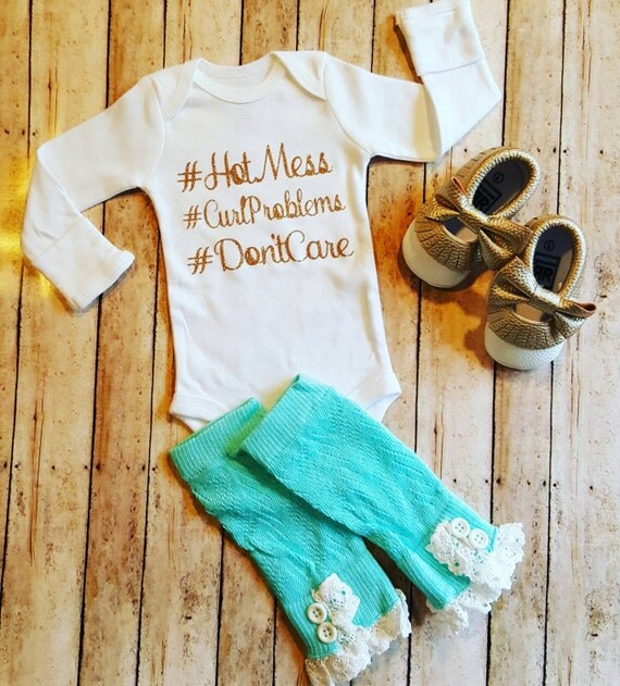 Hashtag onesie Hot Mess onesiebaby by LittleMissEllibean on Etsy